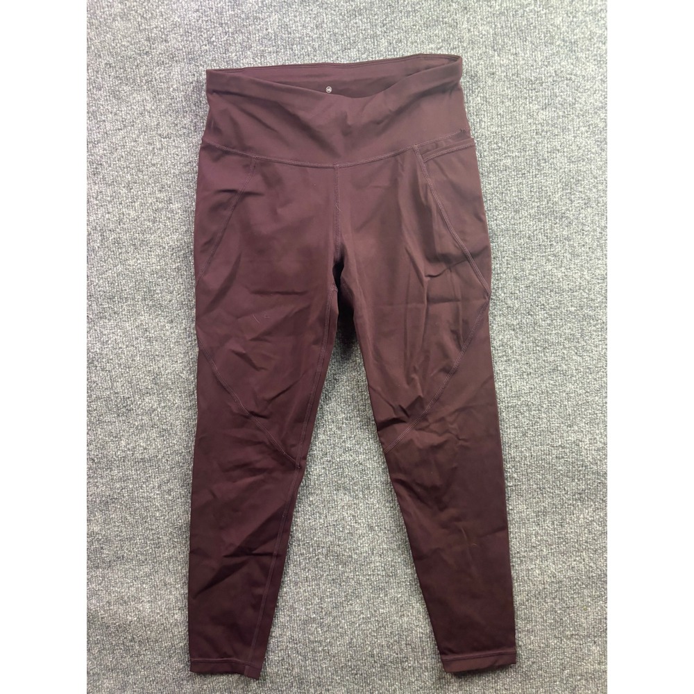 Sweaty Betty The Power Leggings Womens XS Burgundy 7/8 Length Pockets 67624